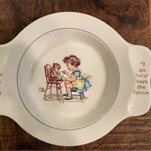 Child’s plate - VINTAGE SALEM CHILD'S I go here says the Fork